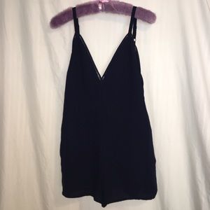 Navy Romper with Pockets